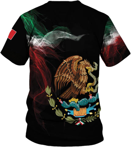 RoyalBro Personalized Mexico Shirts, Camisas De Mexico, Mexico Shirts for Men, Mexican Flag Jersey Shirt Mexico 3D Shirt