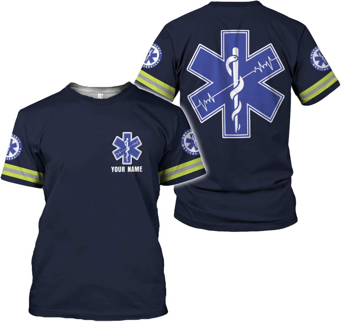 Podagree Personalized EMT Shirt, EMS Shirt, Customized EMS Shirts,EMT Paramedic Uniform Emergency Medical Technician Shirts