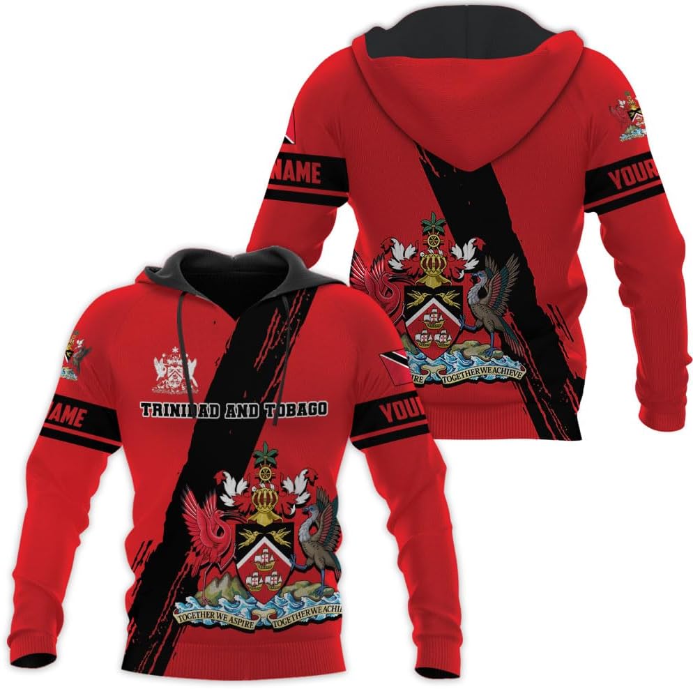 Personalized Trinidad & Tobago Shirts Trinidad and Tobago Coat of Arms Flag 3D Shirts Trinidad Pride Independence