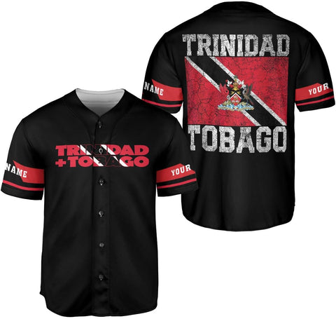 Podagree Personalized Trinidad & Tobago Baseball Jersey, Trinidad and Tobago Proud Flag Shirt Coat of Arms Gift Men Women