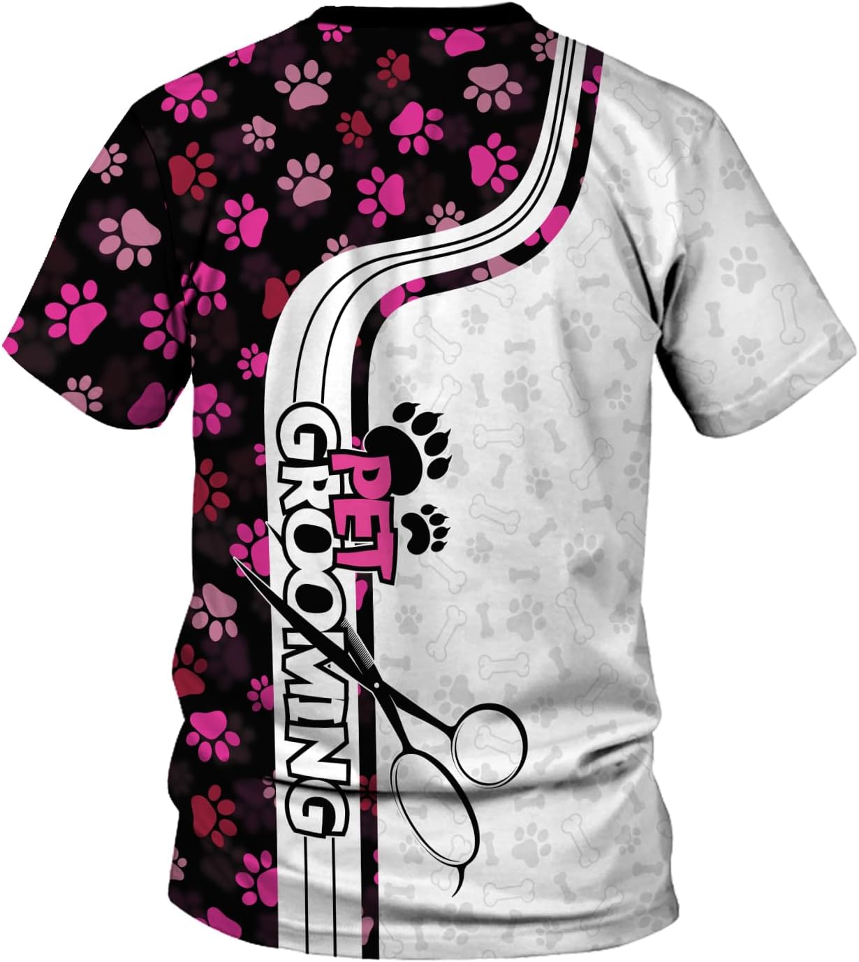 Rivelus Personalized Name Dog Groomer Shirt 3D, Funny Dog Groomer Apparel Shirts, Dog Groomer Gifts for Men and Women