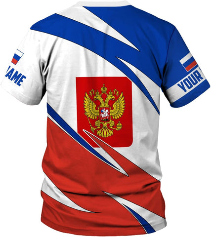 MoonArt Personalized Russia Shirts Russian Shirt Russian Coat of Arms Russia Flag Pride Shirts Russia Flag Coat of Arms