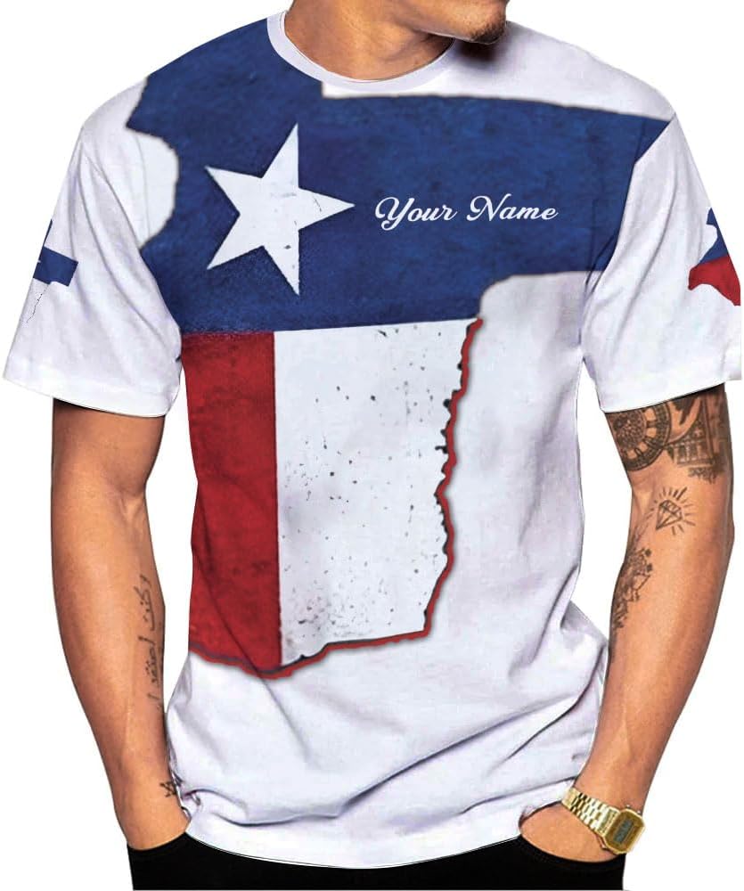 Mostprints Personalized Texas Flag Shirt and Map Dont Mess with Texas Customize Name Texas Shirts for Men Women Adult Size