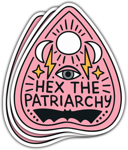(3pcs) Hex The Patriarchy Sticker, Witchy Sticker, Feminist Sticker, Occult Sticker, Halloween Sticker Die-Cut Waterproof Vinyl Sticker Laptop Water Bottle Window Phone Helmet