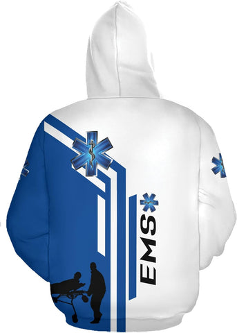 Leeprints Personalized EMT Hoodie EMS Sweatshirt Custom EMS Zip Hoodie Paramedic Uniform Emergency Medical Technician Shirts