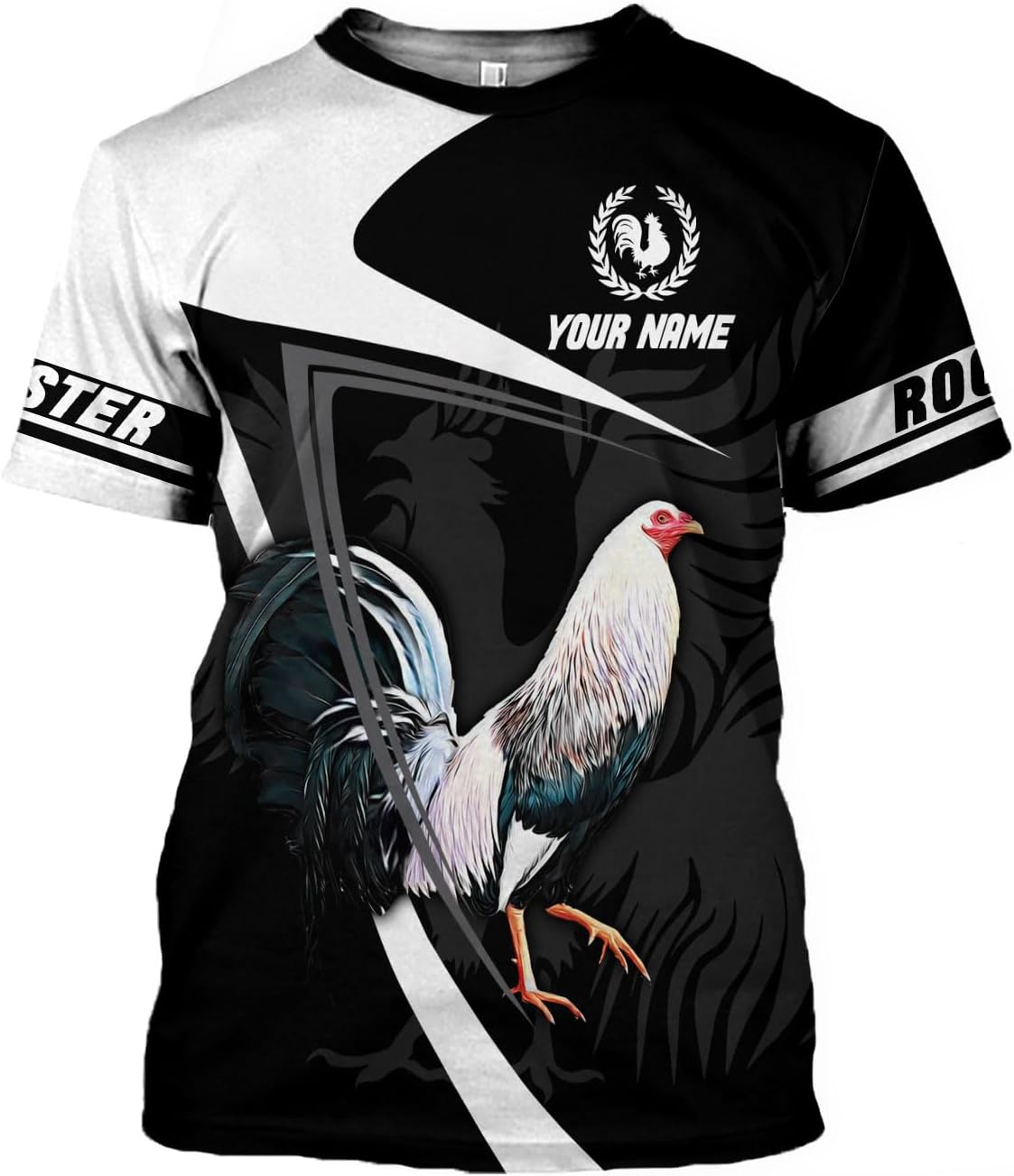 Mostefy Personalized Name Rooster Shirt 3D, Rooster Shirts for Men, Chicken Tshirts Shirts for Women, Funny Chicken Shirts