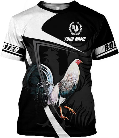 Mostefy Personalized Name Rooster Shirt 3D, Rooster Shirts for Men, Chicken Tshirts Shirts for Women, Funny Chicken Shirts