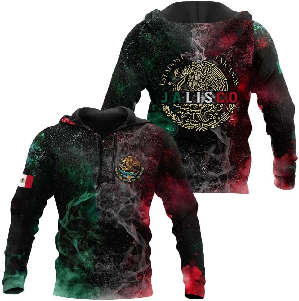 Personalized Name Mexico Hoodie, Custom Name Mexico Hoodies for Men Unisex Hoodie, T Shirt, Zip Up Hoodie, Sweatshirt for Men AD1044 Multicolor