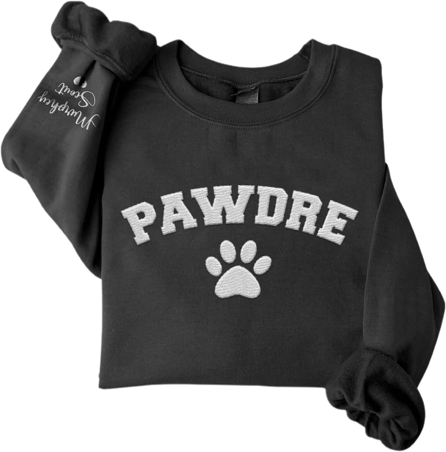 Personalized Embroidered Crewneck Sweatshirt, Custom Dog Dad Shirt, Proud Dog Dad Gift for Men (Cotton + Polyester, SS49)