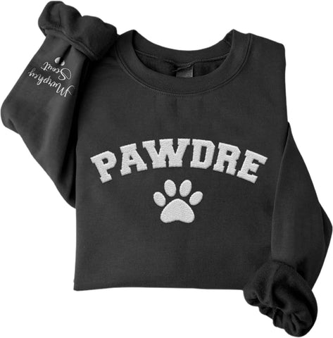 Personalized Embroidered Crewneck Sweatshirt, Custom Dog Dad Shirt, Proud Dog Dad Gift for Men (Cotton + Polyester, SS49)