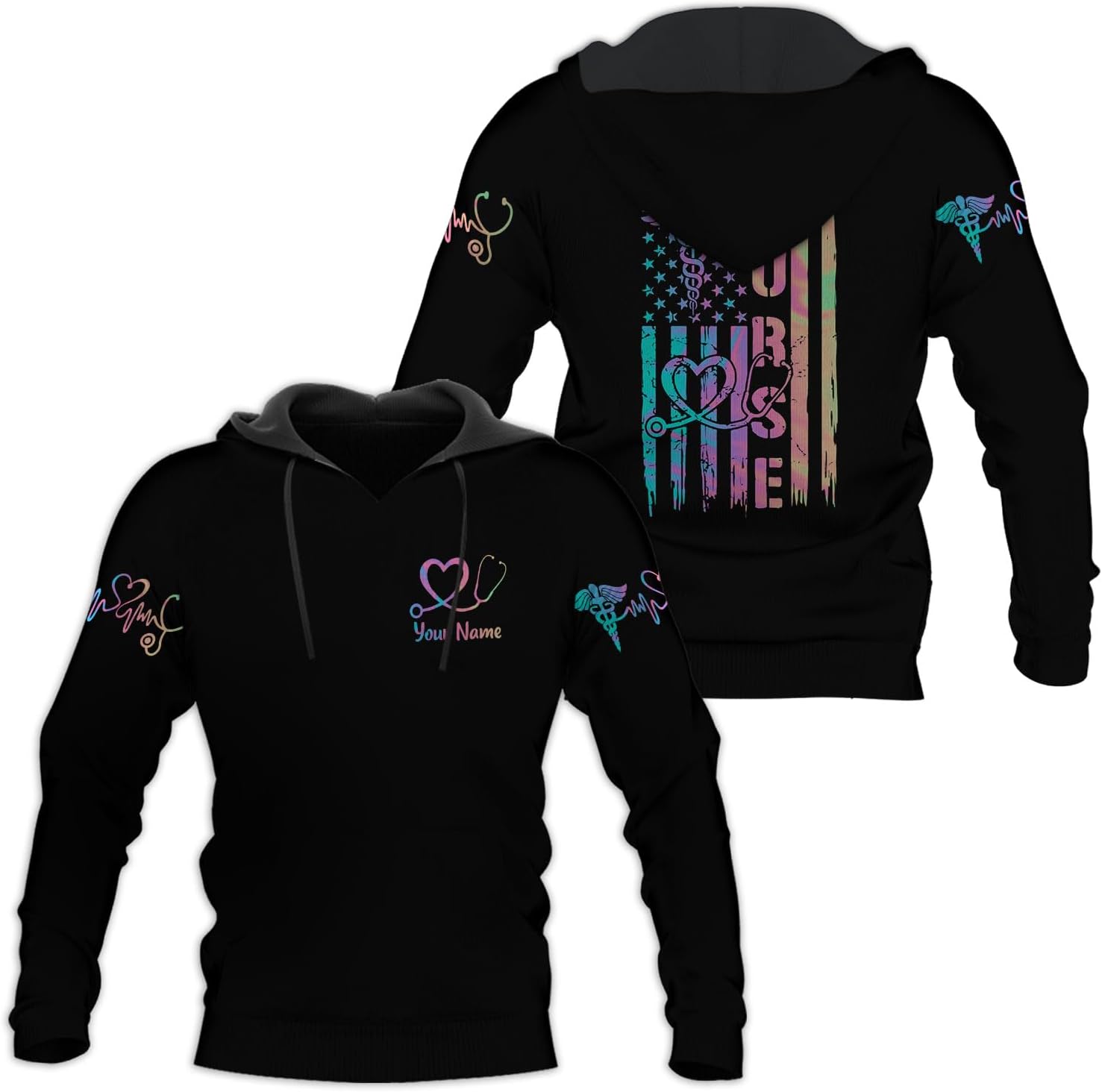 MoonArt Personalized Name Nurse Shirt Nurse Gifts Nurse Graduation Gift Funny Nurse T-Shirt Gift Nursing Emergency Shirts