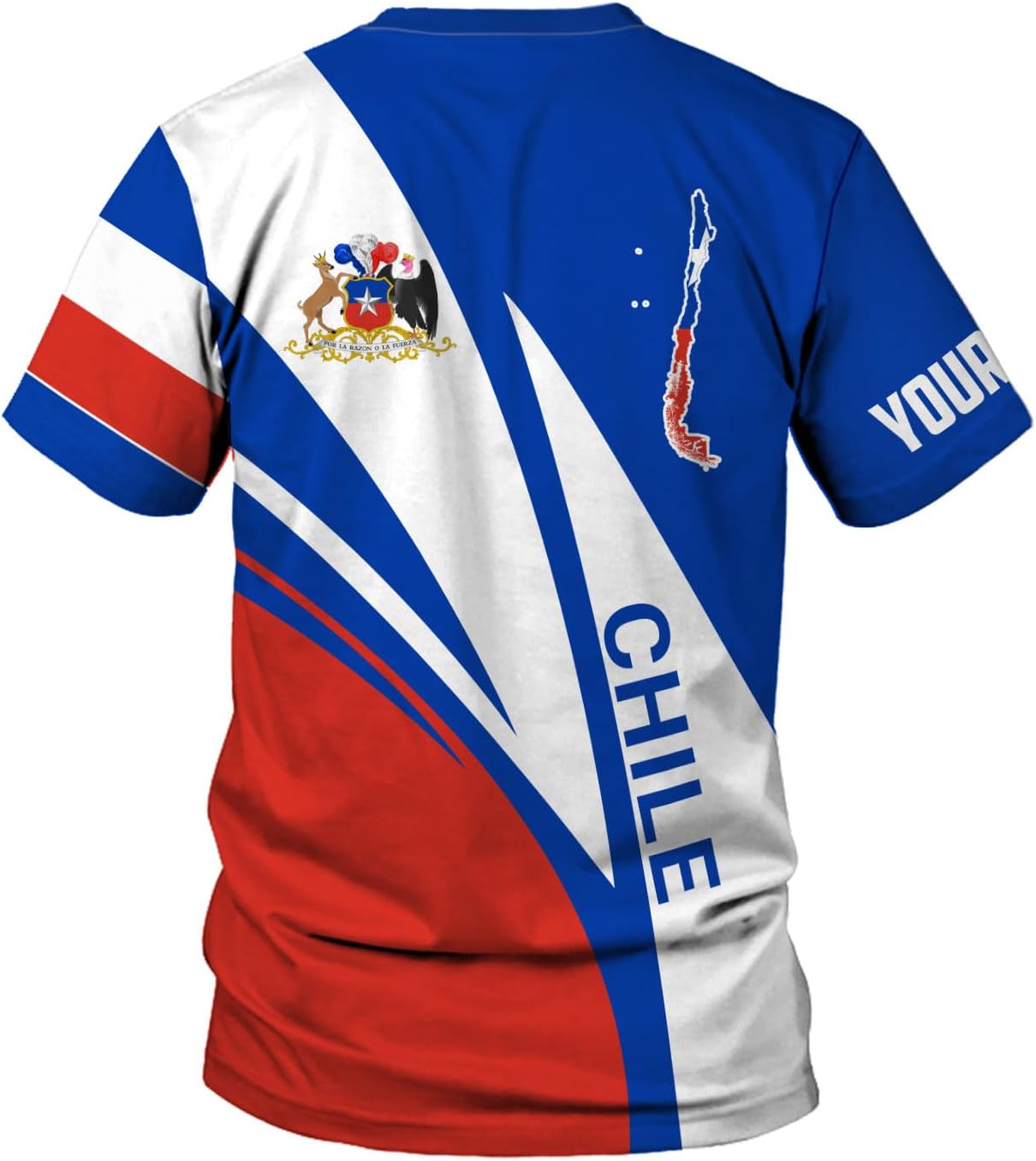 Personalized Name Chile Shirts for Men and Women, Chile Chilean Flag Pride Gift T-Shirt, Chilean Map and Flag