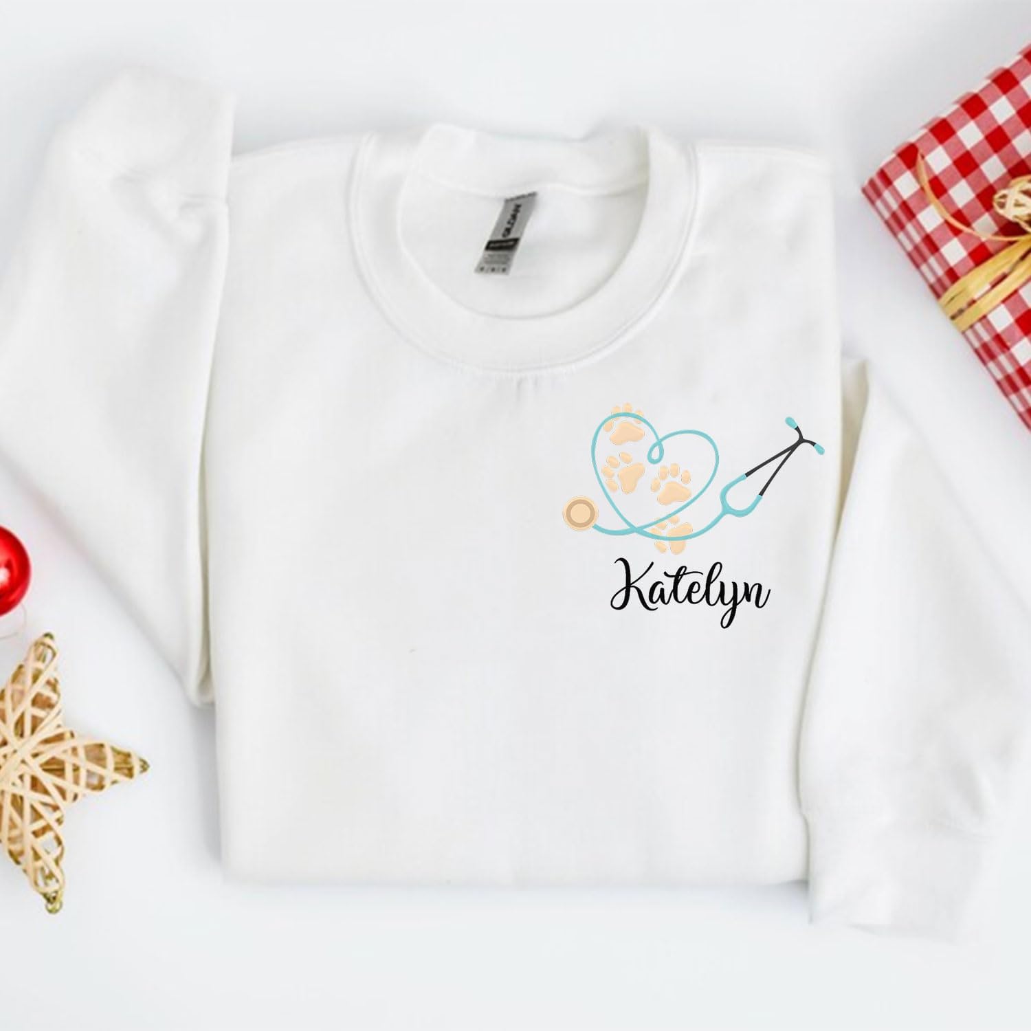 Personalized Veterinarian Embroidered Sweatshirt, Custom Vet Tech Shirt, Veterinary Technician Week Gifts, Veterinary Gifts