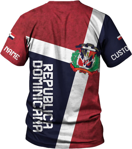 Vybonz Personalized Dominican Republic Shirts 3D, Republica Dominicana Tshirt, Dominican Republic Flag Shirt