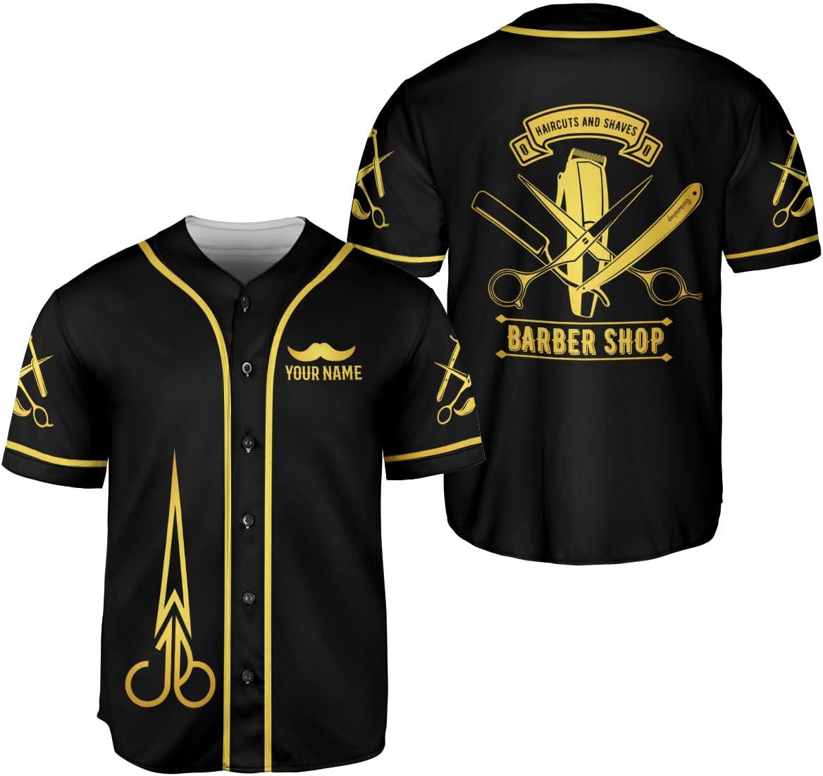 AOVL Personalized Barber Baseball Jersey Barber Shop Shirt Barber Gift Men Barber Professional Baseball Jerseys Hair Stylist