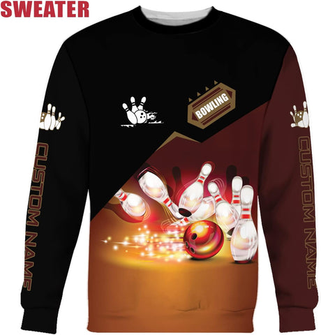Pretyprints Personalized Bowling Shirt - Custom Bowling Gift for Women & Men