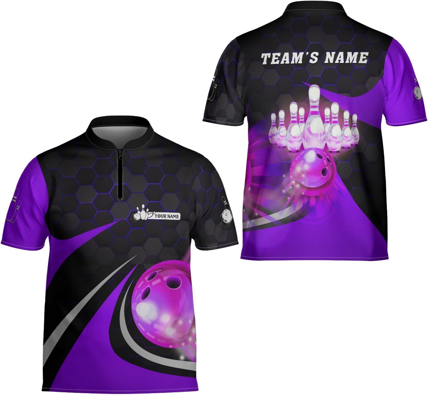 Ligthuy Personalized Name Bowling Jersey 3D, Custom Bowling Shirts for Team, Bowling Shirt Unisex for Men & Women4