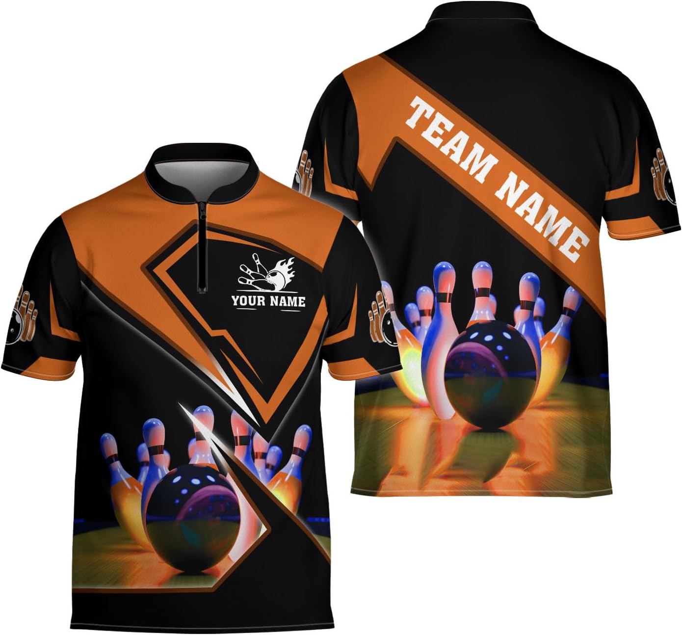 Ligthuy Personalized Bowling Jersey 3D, Bowling Shirts for Team, Bowling Shirt Unisex for Men Women, Bowling Shirts for Men