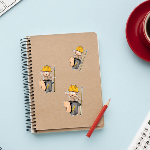 3 Pcs Lineman Full Bucket Sticker, Hard Hat Sticker, Funny Hardhat Sticker; NO Bucket Bunnies Sticker for Toolbox Instruction Helmet Welder Water Bottle Tumbler Phone Case Cars Gifts for Adults 3"x3"