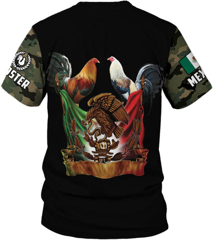 AOVL Personalized Rooster shirts 3D Rooster Mexican Shirts for Men Rooster Mexico Shirt Rooster Shirt for Men Women S-5XL