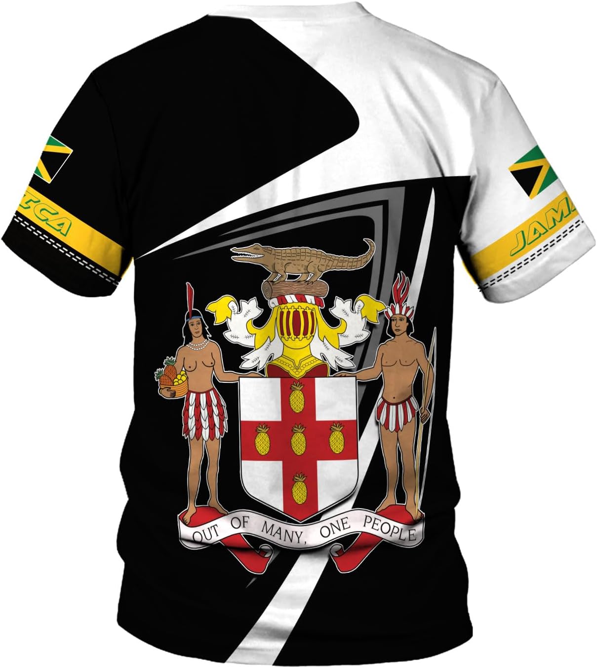 Ligthuy Personalized Jamaica Shirt 3D, Custom Jamaica Flag Lion Shirt for Men and Women, Jamaican Pride T-Shirt Unisex