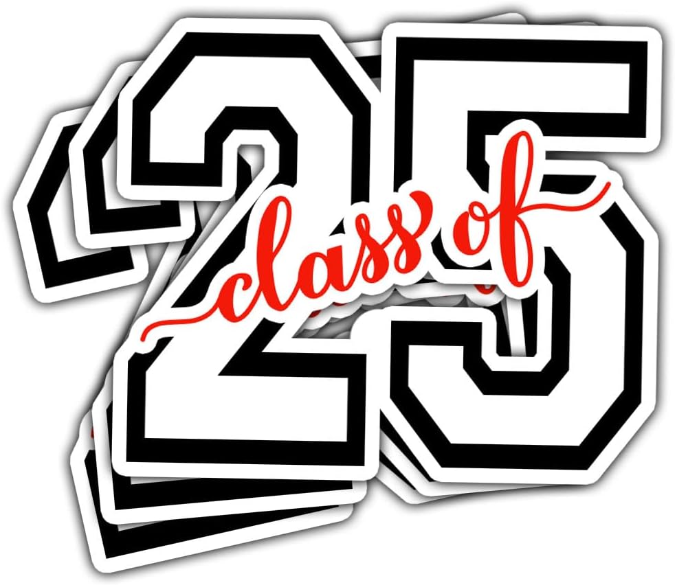 3 Pcs Class of 2025 Stickers, Class of 2025 Decorations, Graduation 2025, 2025 Senior- Stickers for Laptop Water Bottle Phone Car Window Helmet Vinyl Stickers 3 Inches