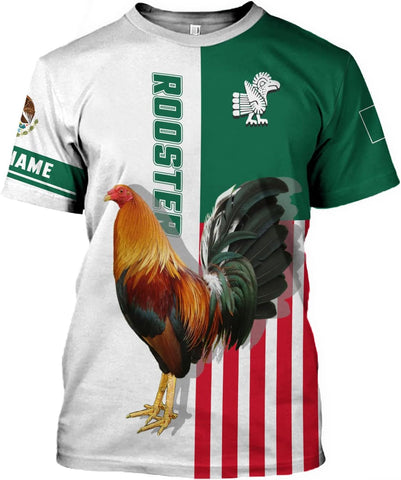 Mostefy Personalized Name Mexican Shirts for Men, Rooster Mexico Shirts for Men, Mexico Shirt Eagle Flag Mexican Eagle 1