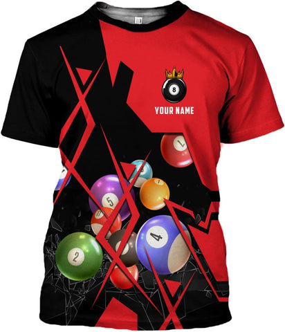 Parvii Personalized Billiards Shirt for Men, 8 Ball Pool Shirt, Billiards Gift