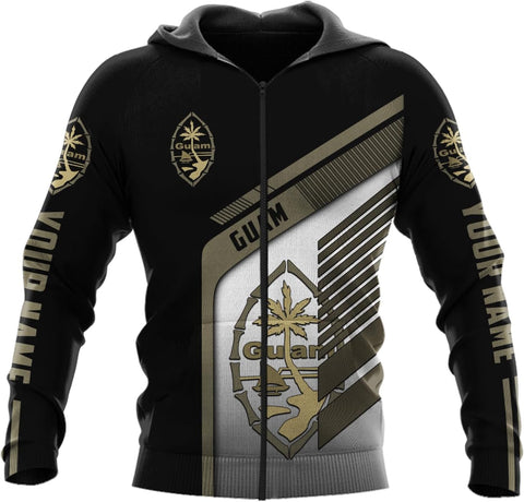 Vybonz Personalized Guam Hoodie - Guahan Pride Zip Hoodie for Men & Women