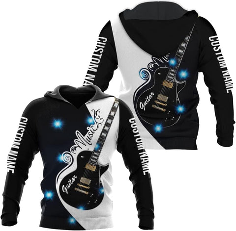 Personalized Name Guitar Shirt 3D, Customized Guitar Shirts for Men, Unisex Guitar Shirts Music Music Lover, Guitar Lover