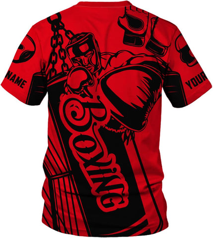 Personalized Boxing 3D Shirt, Boxing Shirts for Men Boxing T Shirts Women Boxing Tee Shirt Gifts for Boxing Lovers (HD389)