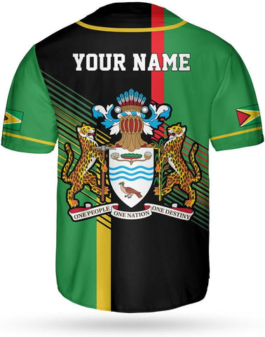 Parvii Personalized Guyana Shirts, Guyana Pride Baseball Jersey Guyanese Guyana Flag Jersey Shirt for Men & Women Guyana Gift