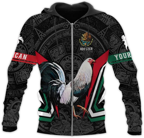 Woseprints Personalized Name Mexican Shirts for Men, Rooster Mexico Shirts for Men, Mexico Shirt Eagle Flag Mexican Eagle