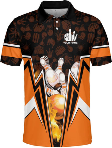 Custom Bowling Polo Shirt Personalized 3D Team Name Bowling Shirts for Men Women Jersey Unisex Bowler Short Sleeve Gift Tee