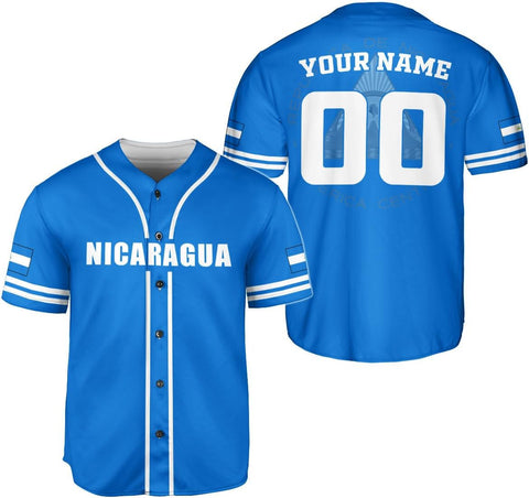 Podagree Personalized Nicaragua Baseball Jersey Shirt Name Nicaraguan Baseball Jersey for Men & Women Nicaraguan Camisas