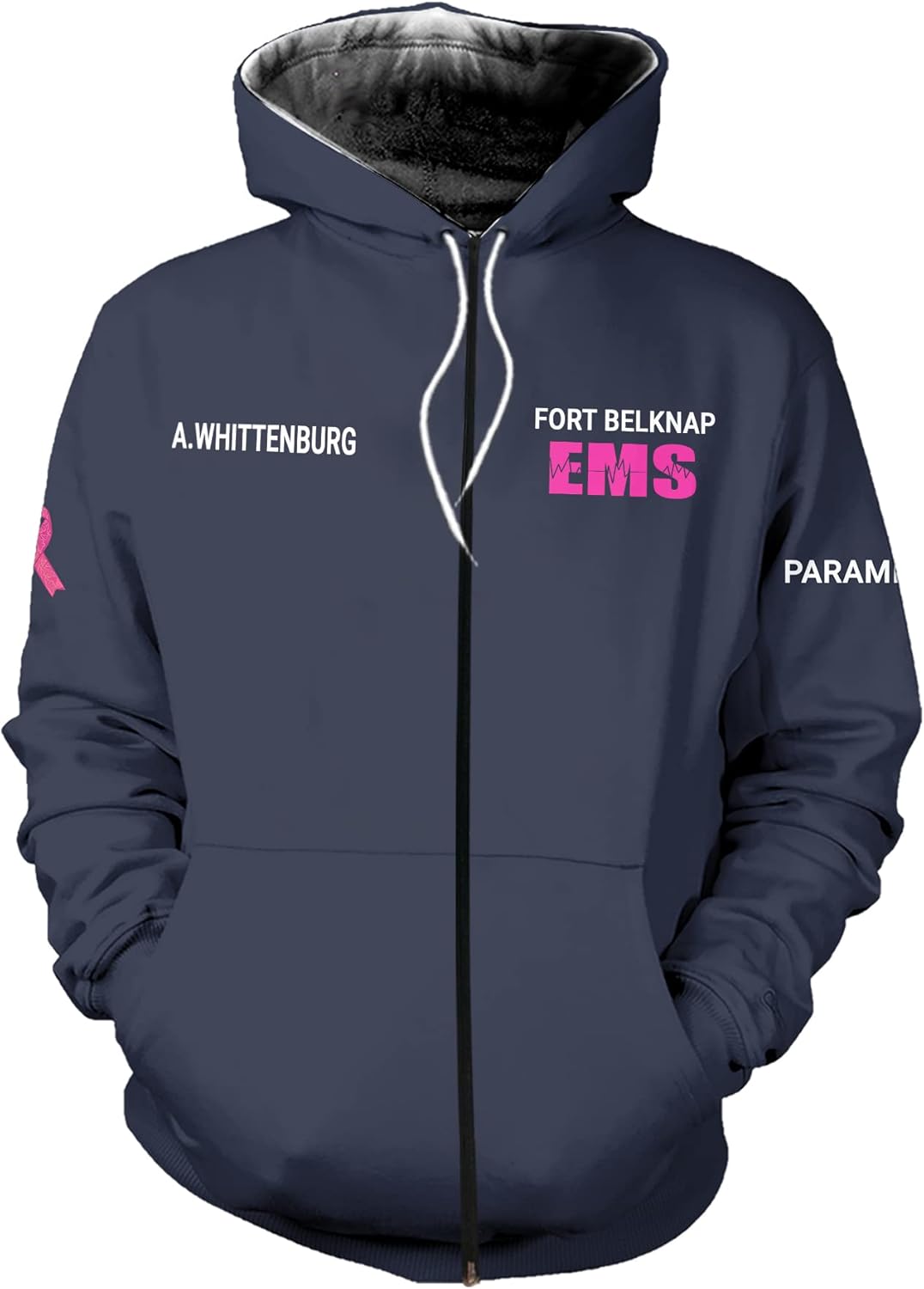 Vybonz Customize Name EMS EMT Hoodie For Men And Women All Over Printed Sportwear T Shirt, Zip Up Hoodie, Sweatshirt