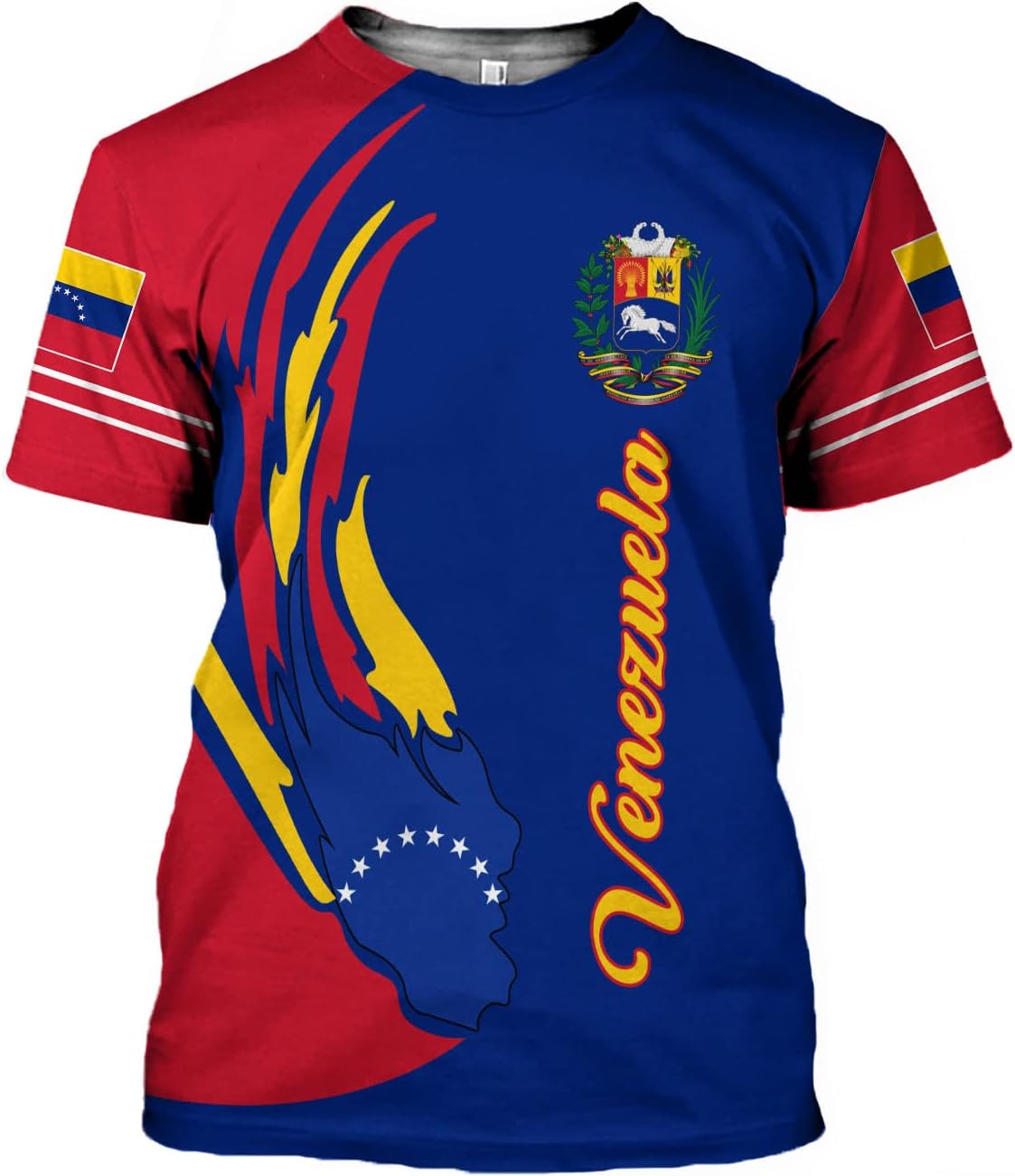 Royal Fight Personalized Coat of Arms Shirt with Venezuela Flag - Pride Shirts for Men & Women