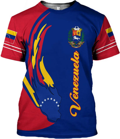 Royal Fight Personalized Coat of Arms Shirt with Venezuela Flag - Pride Shirts for Men & Women