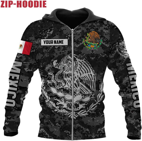 Personalized Name Mexican Hoodie 3D, Customized Mexican Hoodies for Men, Unisex Mexico Hoodie 3D, Mexico Hoodies for Men, Mexico Flag Gift for Women, T Shirt, Zip Up Hoodie, Sweatshirt HD26