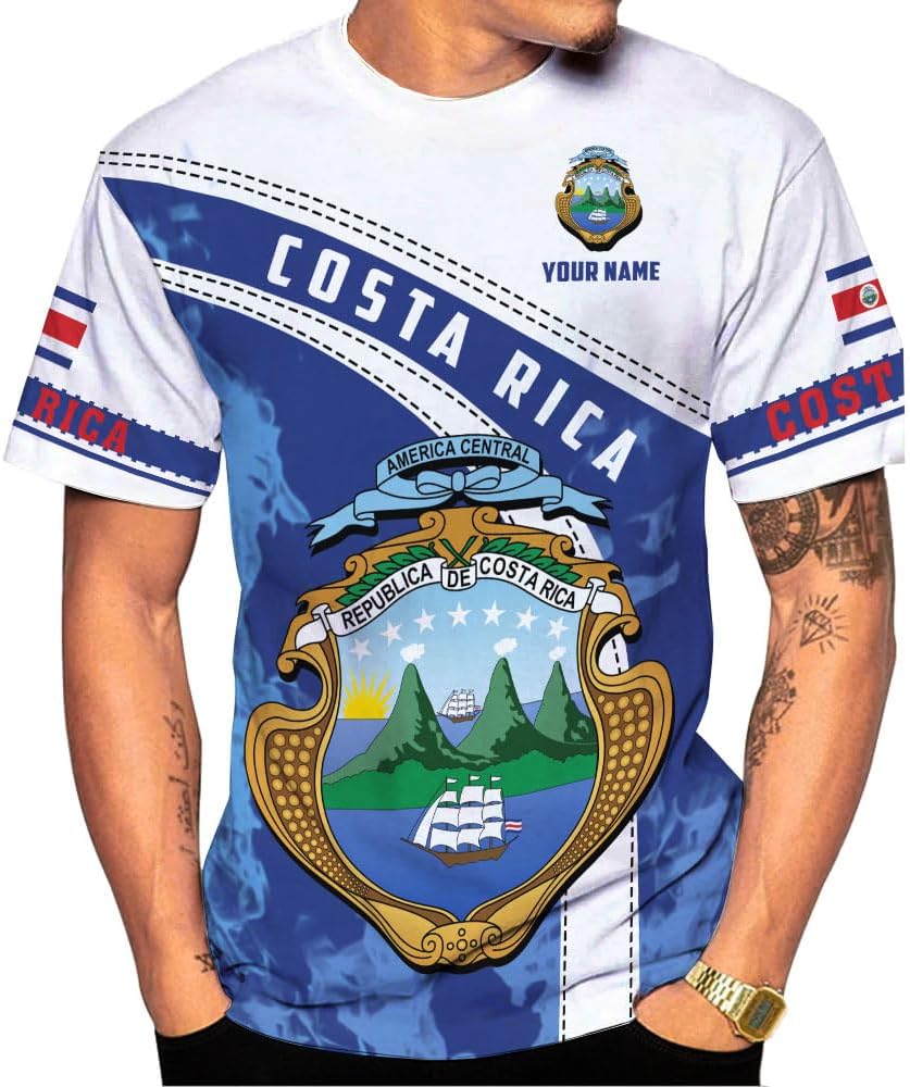 Mostprints Personalized Costa Rica Shirt 3D, Costa Rica Tshirt, Costa Rica Shirts for Men Women, Costa Rican Pride Flag