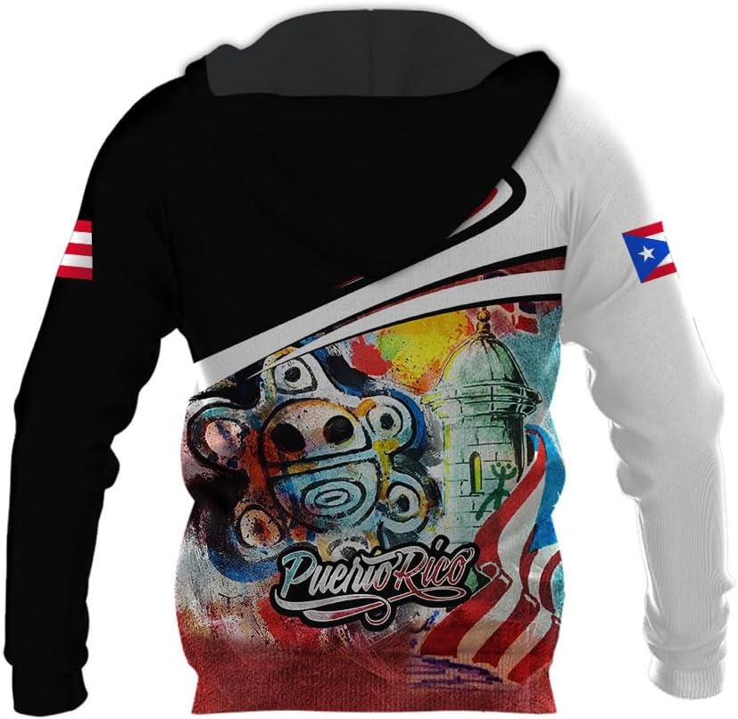 Suseaz Personalized Puerto Rico Shirts, Puerto Rican Pride Flag Tshirt Hoodie for Men and Women, Camisa Puerto Rico Shirt