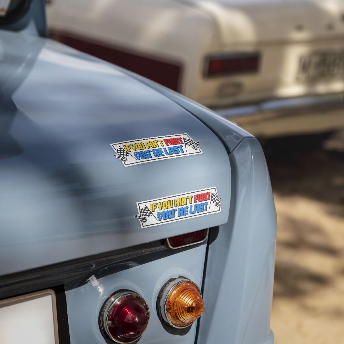3 Pcs If You Ain't First You're Last Sticker, If You Aint First Youre Last, If You Ain't First You're Last, If You Aint First You're Last Racing Quote Removable Stickers for Truck Car Helmet 5"x5"
