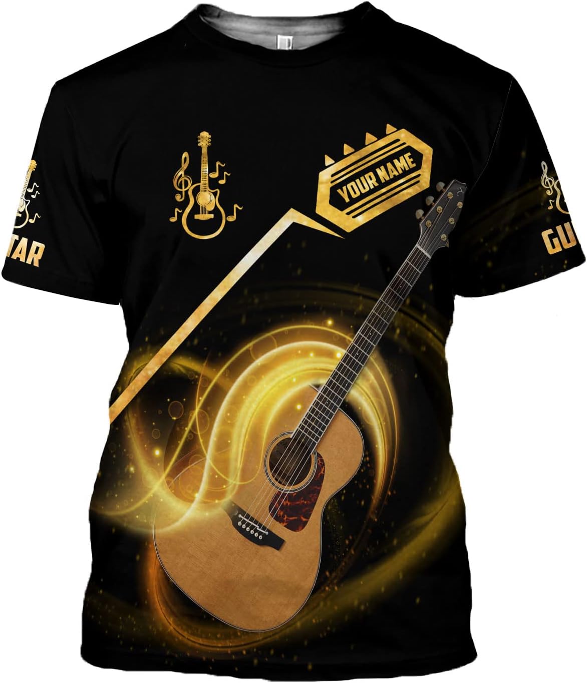 Custom Name Guitar Shirt 3D All Over Print, Guitar Shirts for Men, Unisex Guitar Shirts Music, Music Lover, Guitar Lover