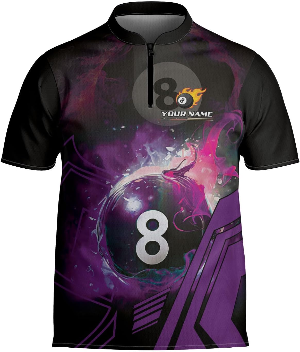 Artparel Personalized Billiard Jersey 3D Billiard Shirts for Men Billiard Bowling Jersey Billiards 9 Ball Pool Shirts for Men