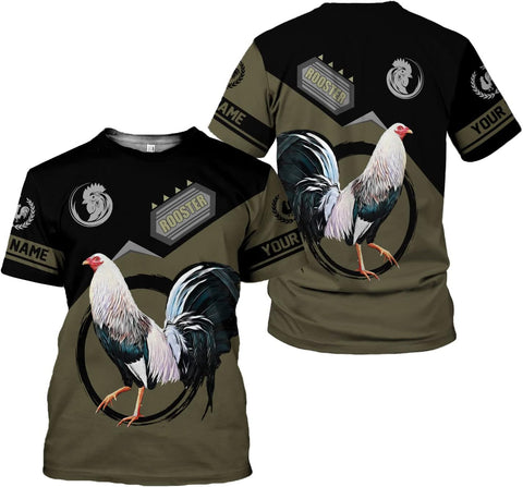 Mostefy Personalized Name Rooster Shirt 3D, Rooster Shirts for Men, Chicken Tshirts Shirts for Women, Funny Chicken Shirts