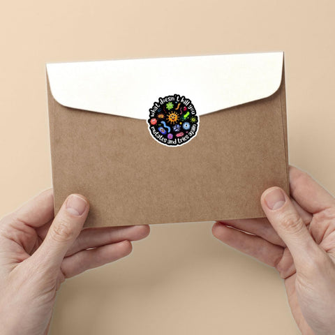 3 Pcs What Doesn't Kill You Mutates and Tries Again Sticker and Tries Again Public Health Stickers Gifts Microbiology Psychology Stickers for Water Bottle Tumbler Phone Case Laptop 3"x3"