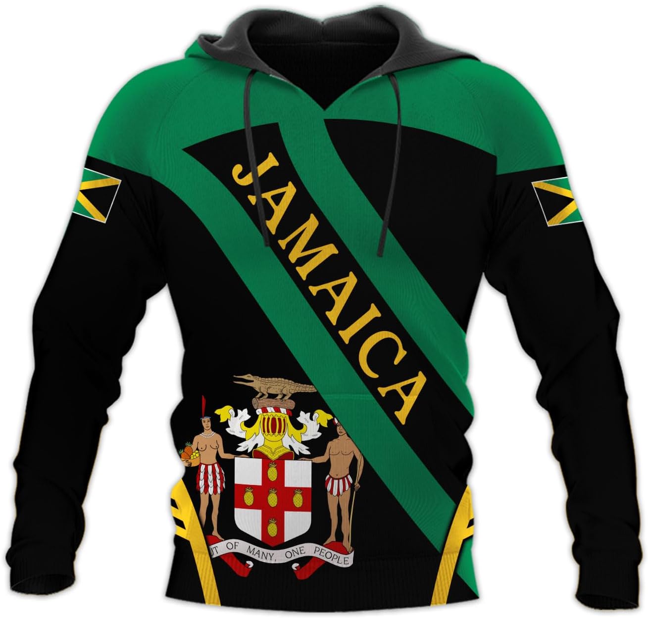 mostprints Personalized Jamaica Hoodie Camisa Jamaica Hoodies Jamaica Sweaters Shirts Men & Women Jamaican Pride Shirt Gifts