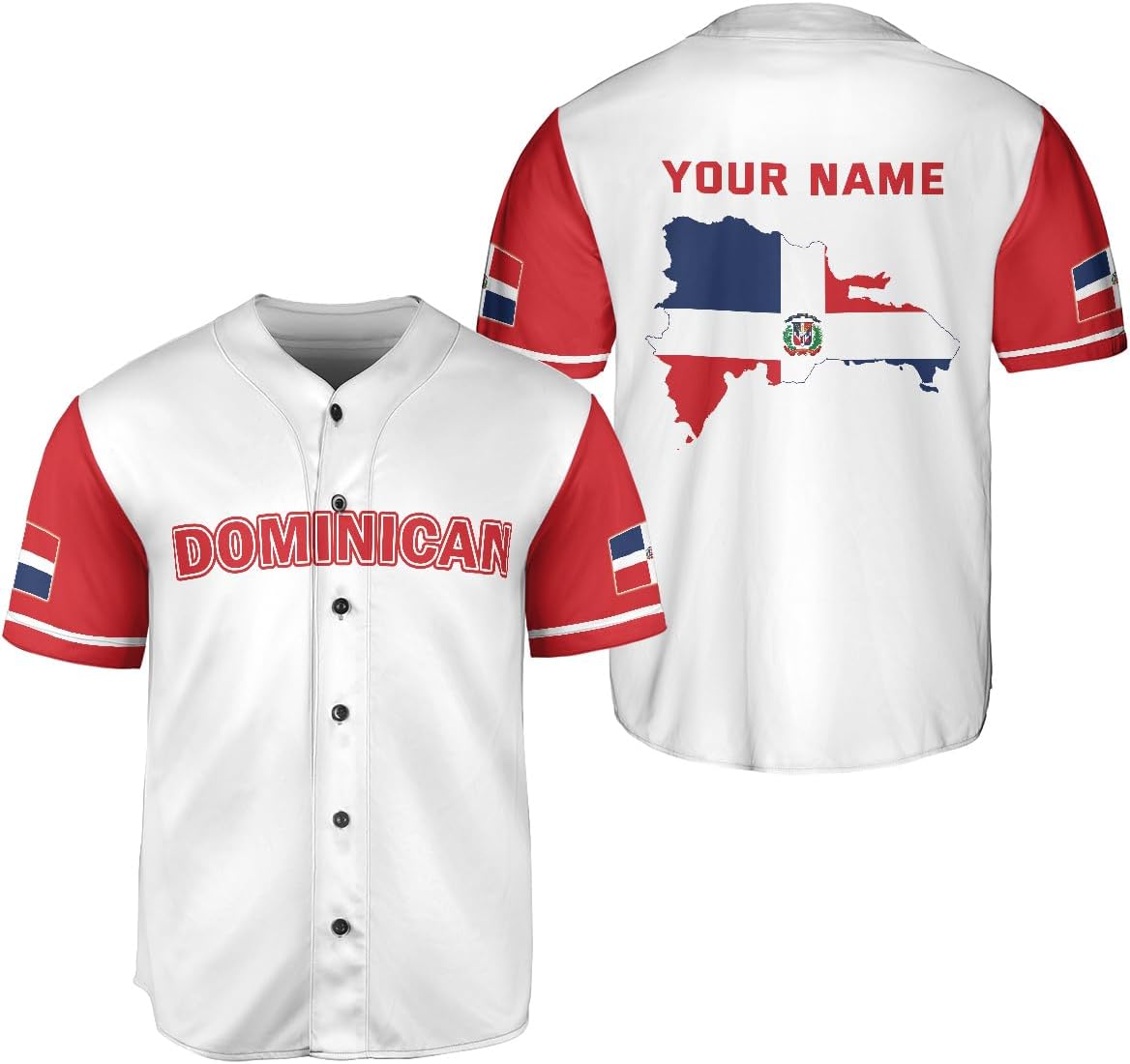 Podagree Personalized Dominican Republic Baseball Jersey Shirt,Team Name Republic Dominicana Baseball Jersey for Men,Women