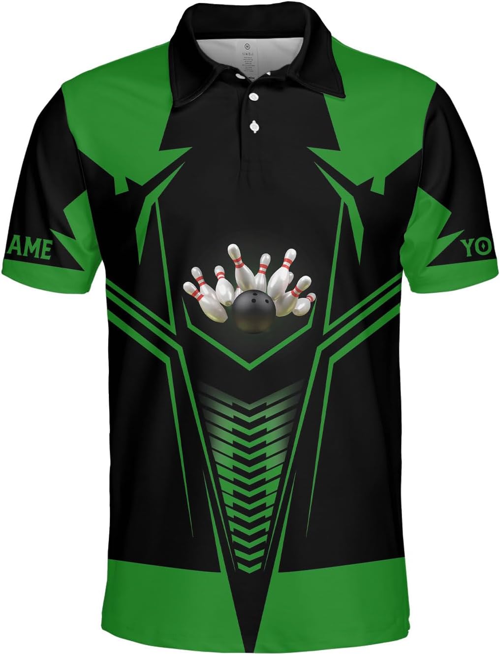 PAgree Personalized Name Bowling Polo for Men and Women 3D, Bowling Polo Shirts for Team Bowling, Bowling Tshirt Gift