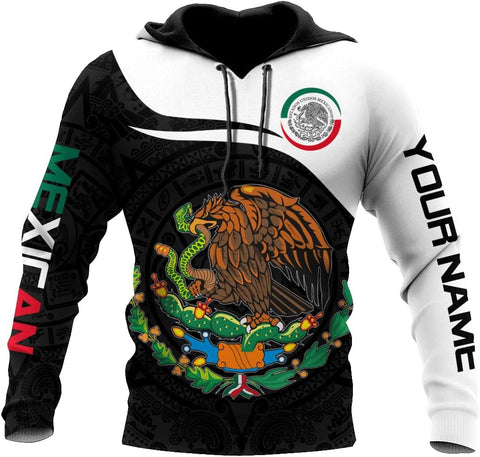 Personalized Name Mexican Hoodie 3D, Customized Mexico Hoodies for Men & Women